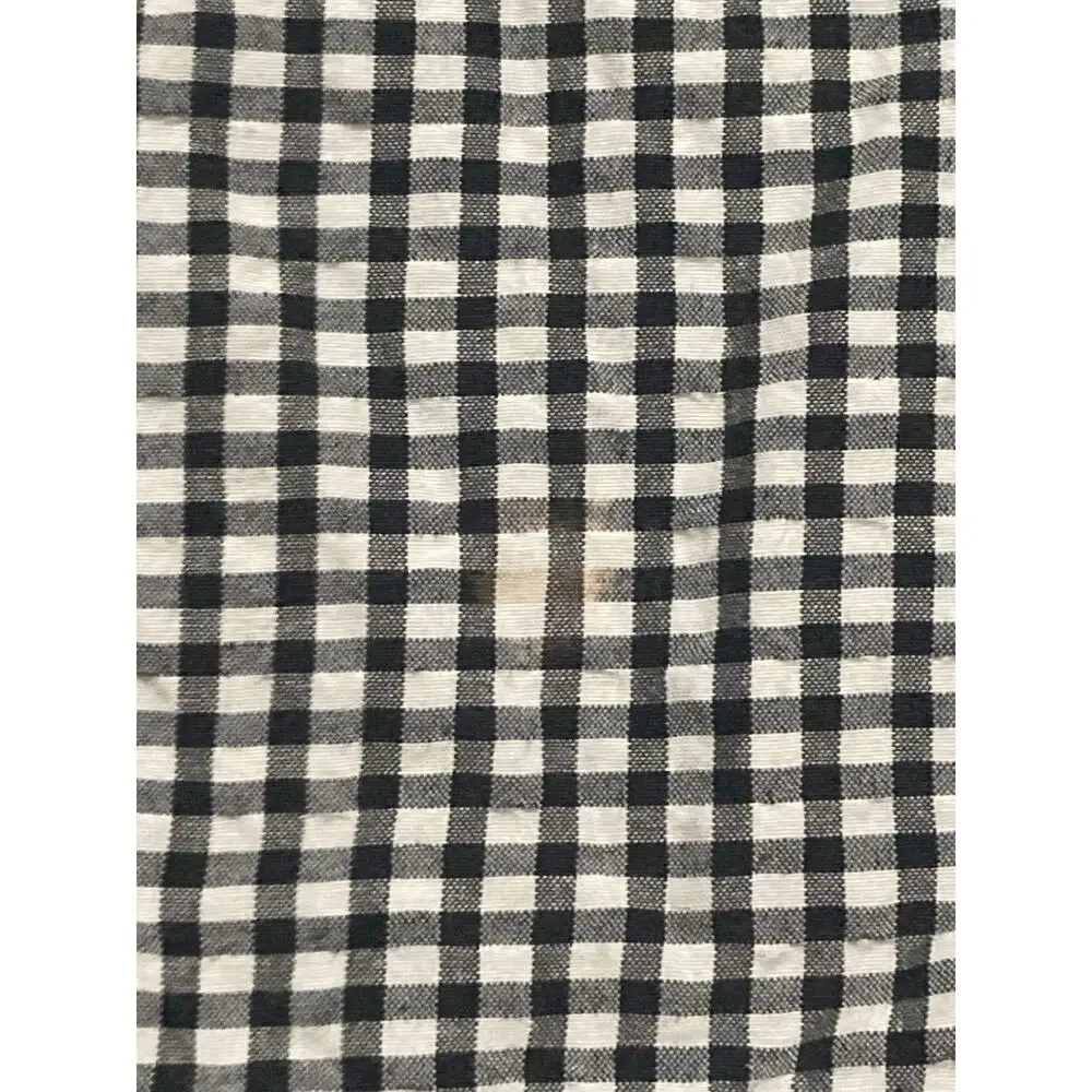 Free People Pants Womens Size 6 Black White Plaid Tie Waist High Waisted Gingham